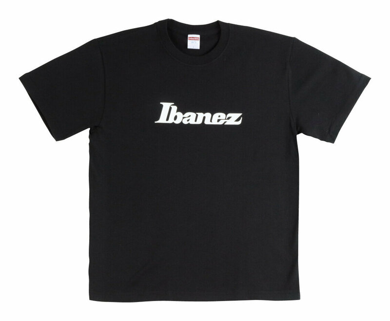 即決◆新品◆送料無料Ibanez IBAT007XL [XLサイズ] Tシャツ ブラック / ホワイト ロゴ/メール便