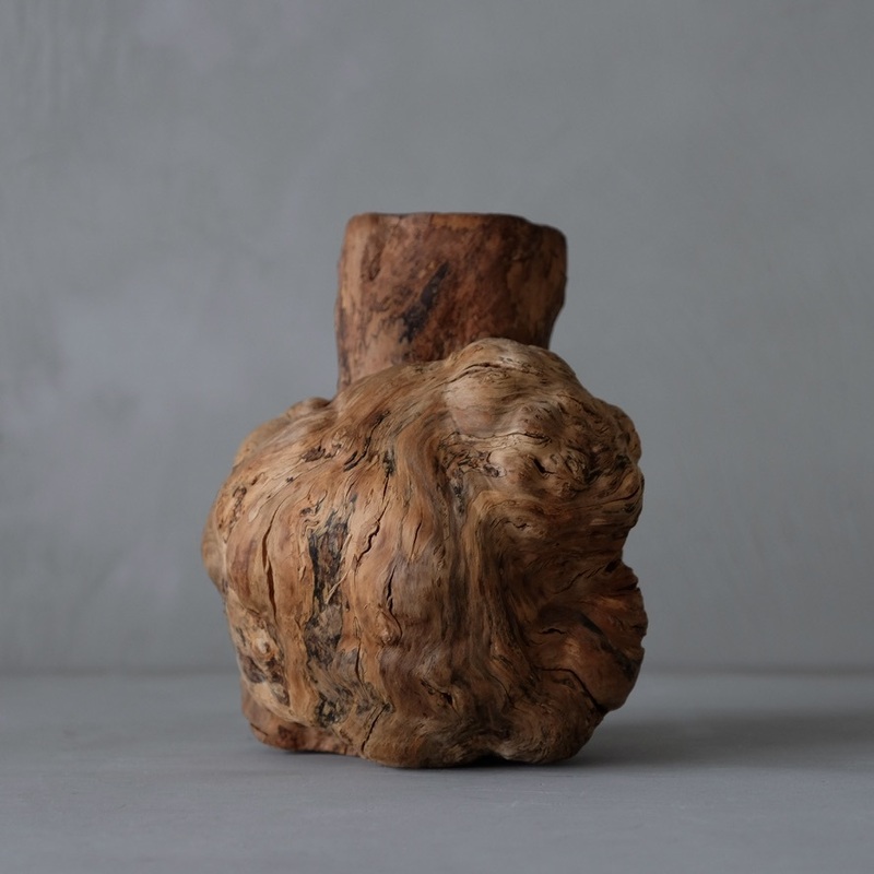 02759 木の瘤 / 花器 花瓶 キャンドルホルダー オブジェ アート 古道具 アンティーク