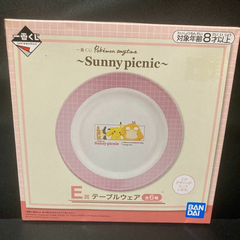 ポケットモンスター 一番くじ Sunny picnic E賞 テーブルウェア プレート コダック ピカチュウ モルペコ グッズ ポケモン 皿 小皿