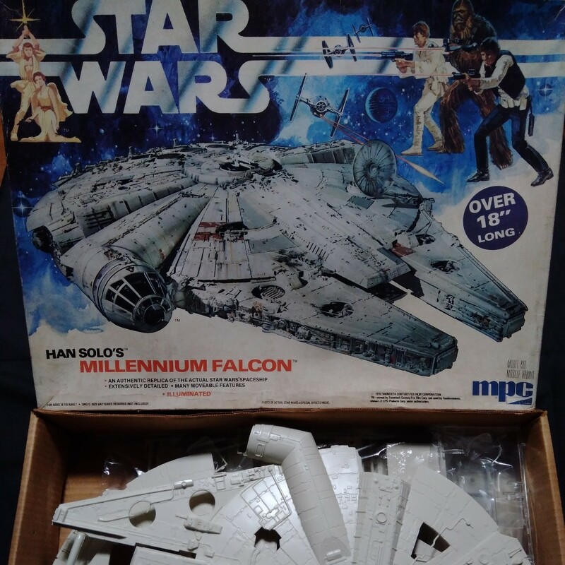 電飾パーツ付き 1作目当時もの mpc STAR WARS ミレニアムファルコン millennium falcon ハン・ソロ スターウォーズ プラモデル 模型