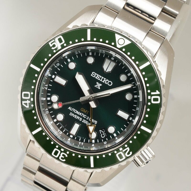 セイコー SEIKO 腕時計 プロスペックス SBEJ009 GMT グリーン 自動巻 大谷着用モデル メンズ 中古 極美品 [質イコー]