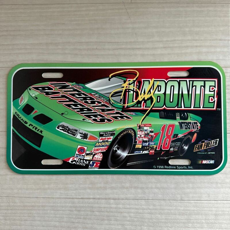 【A0164-12】 1998 Bobby Labonte #18 NASCAR/ナスカー ナンバープレート（約30.5cmx15.5cm）