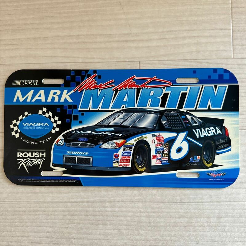 【A0164-13】 Mark Martin/VIAGRA 2004 #6 NASCAR/ナスカー ナンバープレート（約30.5cmx15.5cm）