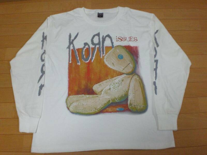 KORN コーン ロンT ISSUES Tシャツ LIMP BIZKIT RED HOT CHILI PEPPERS RAGE AGAINST THE MACHINE LINKIN PARK SYSTEM OF A DOWN STATIC X