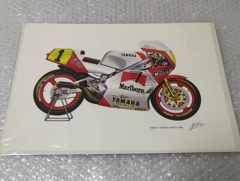 当時物　YAMAHA　ヤマハ　YZR500 OW81/B グラフィック　イラスト　（30年以上前の物になります）未開封品