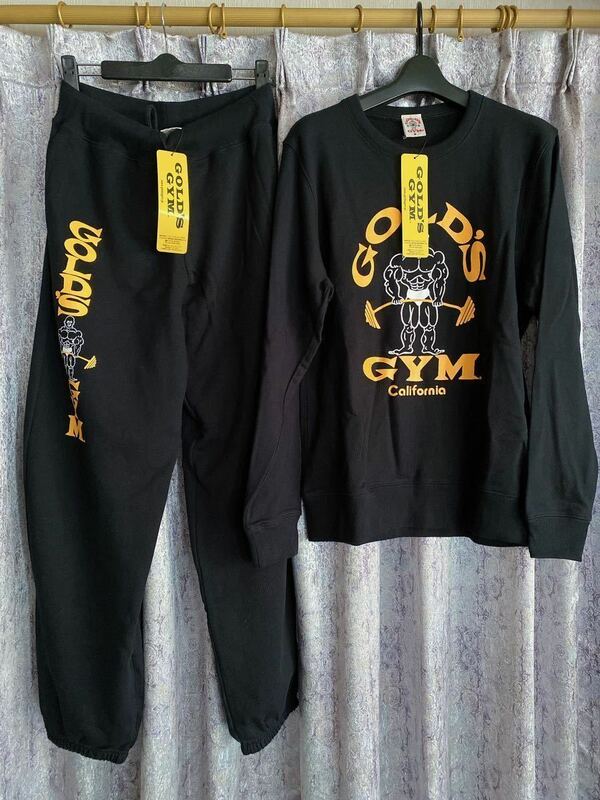 ゴールドジム goldsgym gold'sgym 筋トレ トレーニング gym goldgym メンズ スウェット 上下セット セットアップ ズボン トレーナー 新品 M