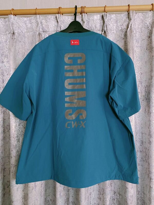 チャムス CHUMS ワコール cwx cw-x コラボ 新品 シャツ L エアトレイル Tシャツ ウィメンズ Airtrail アウトドア スポーツ 半袖 TEE Teal