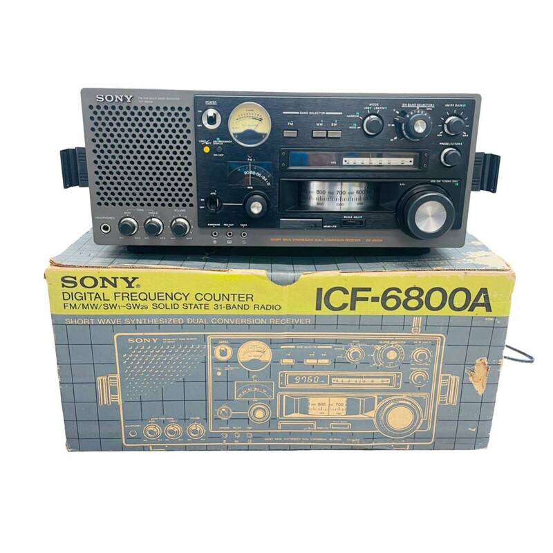 B6-04）SONY ソニー ICF-6800A FM/MW/SW 31バンド　マルチバンドレシーバー　ラジオ 元箱付 現状品
