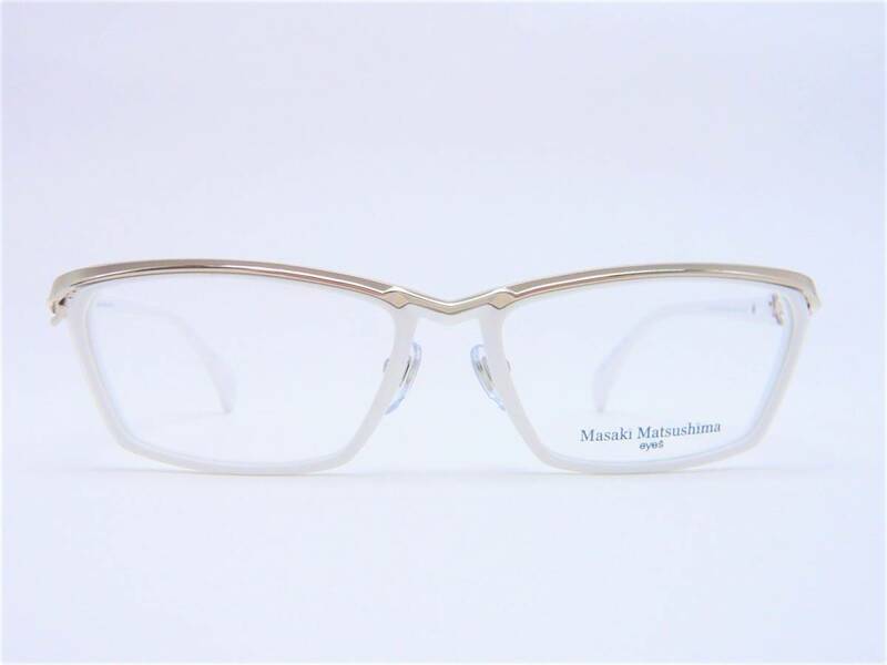 新品 マサキマツシマ メガネ フレームのみ MF-1245-1 ホワイトゴールド 正規品 未使用