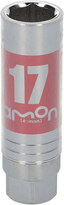 17mm エーモン(amon) アルミホイール用薄口ソケット(キズ防止カバー付) 17mm 差込角サイズ12.7mm 8837