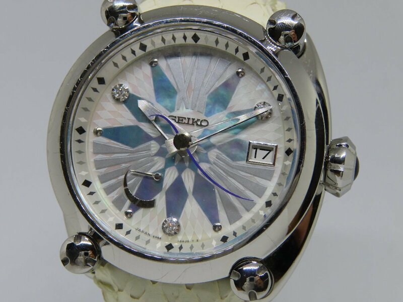【美品】セイコー ガランテ パワーリザーブ SBLA097/5R65-0AL0 スプリングドライブ メンズ腕時計