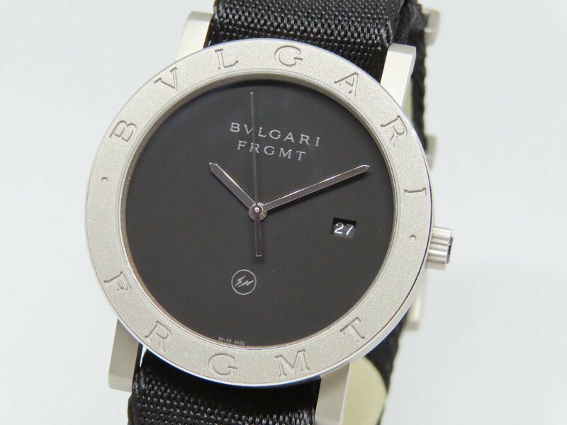 【美品】ブルガリ 103443 BB41S FRAGMENT x BVLGARI 日本限定250本 メンズ腕時計