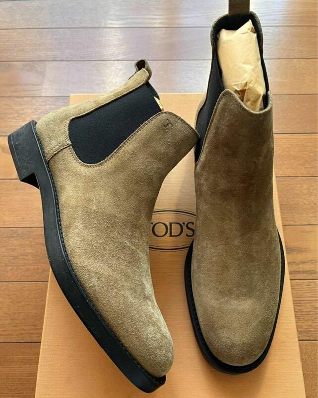 新品　未使用TOD'S スエード ショートブーツEU36.5 キャメル 23.5cm