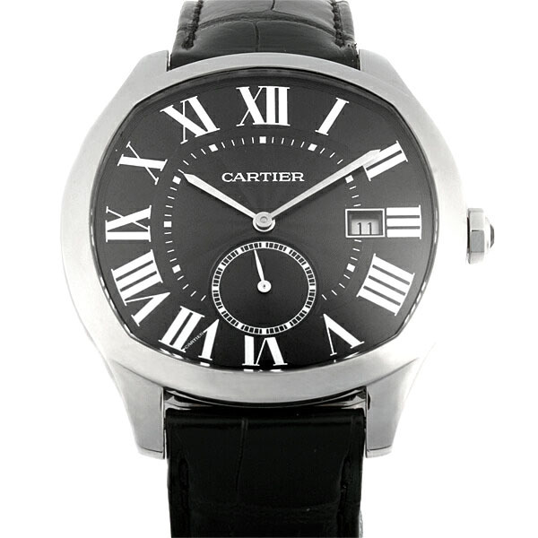 カルティエ Cartier ドライブ ドゥ カルティエ WSNM0009 ブラック文字盤 SS/革 メンズ腕時計 自動巻き 男性 紳士