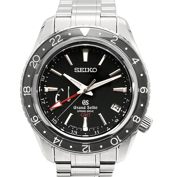 セイコー SEIKO グランドセイコー GS スプリングドライブ GMT SBGE001 9R66-0AA0 黒文字盤 SS メンズ腕時計