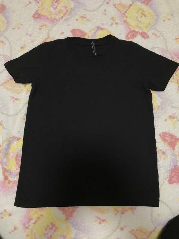 サイズ１★Uネック Tシャツ★ブラックバレット バイ ニール バレット(BLACKBARRETT by NEIL BARRETT）黒　ブラック　半袖 丸首　綿