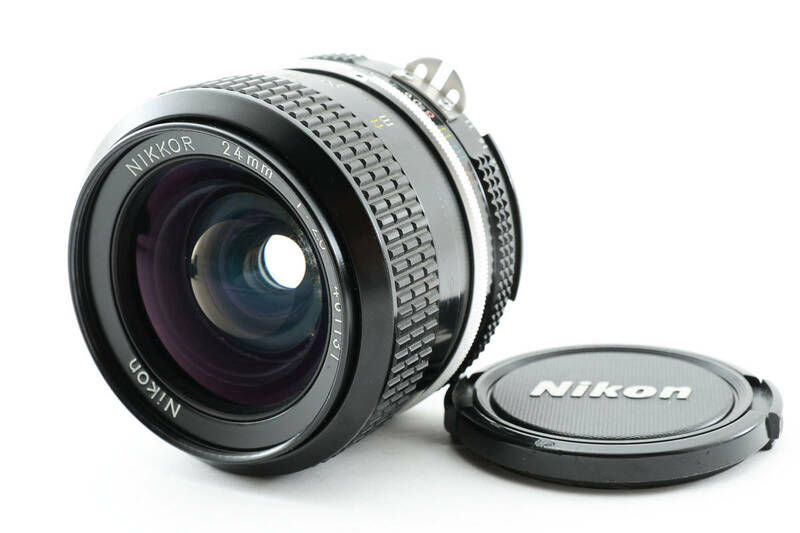 NIKON AI NIKKOR 24mm F2.8 Fマウント ニコン MF一眼レフ用 広角単焦点レンズ キャップ付き #123