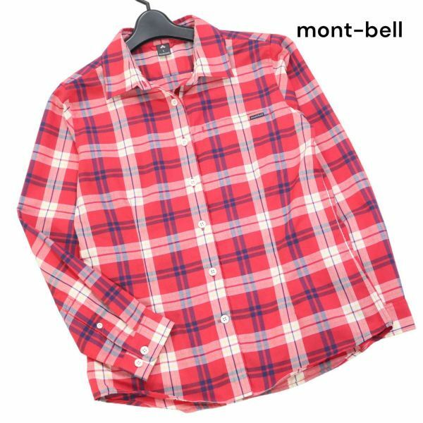 mont-bell モンベル 1114281 通年 WIC.ライト シングルポケット 長袖 チェック シャツ Sz.L　レディース アウトドア 登山　K3T01245_C#C