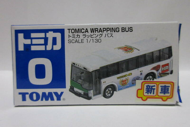 新品 絶版 廃盤 旧 TOMY トミー ダイキャスト ミニカー Tomica 新車 青箱 0TOMICA WRAPPING BUS トミカ ラッピングバス バス