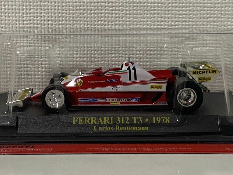 アシェット 1/43 フェラーリ 312 T3 1978 レッド #11 Hachette Ferrari Carlos Reutemann F1