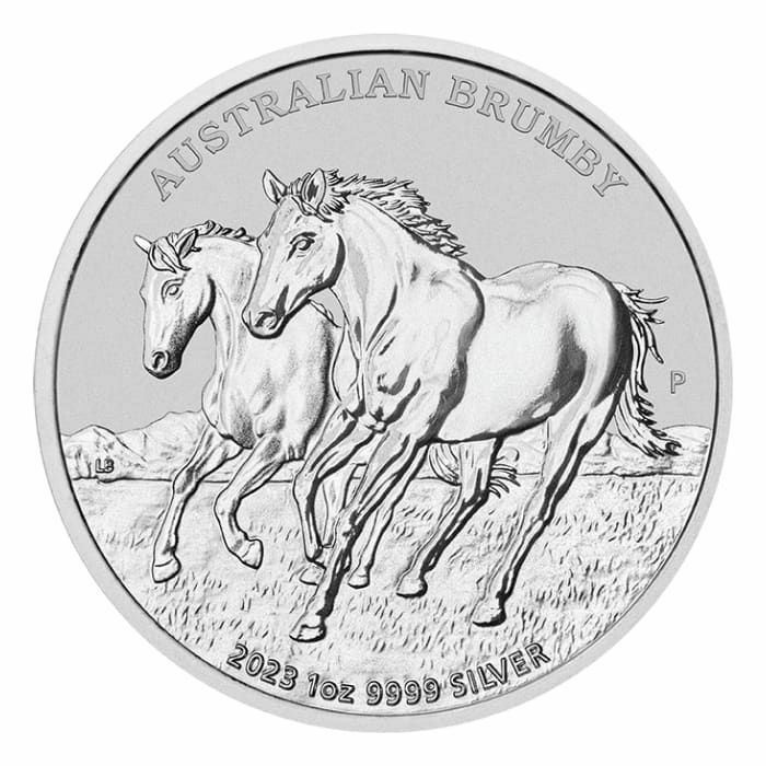 [保証書・カプセル付き] 2023年 (新品) オーストラリア「ブランビー・馬」純銀 1オンス 銀貨