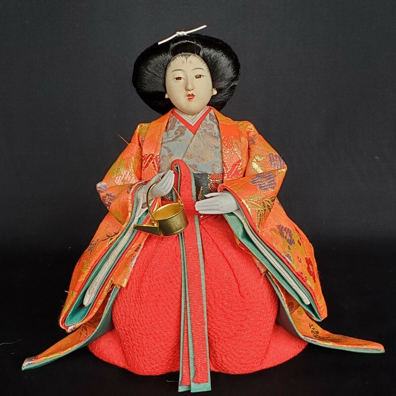日本　人形　（検索　着物　日本髪　レトロ 雛人形　市松人形 官女 女の子 アンティーク　ディスプレイ　gg/803