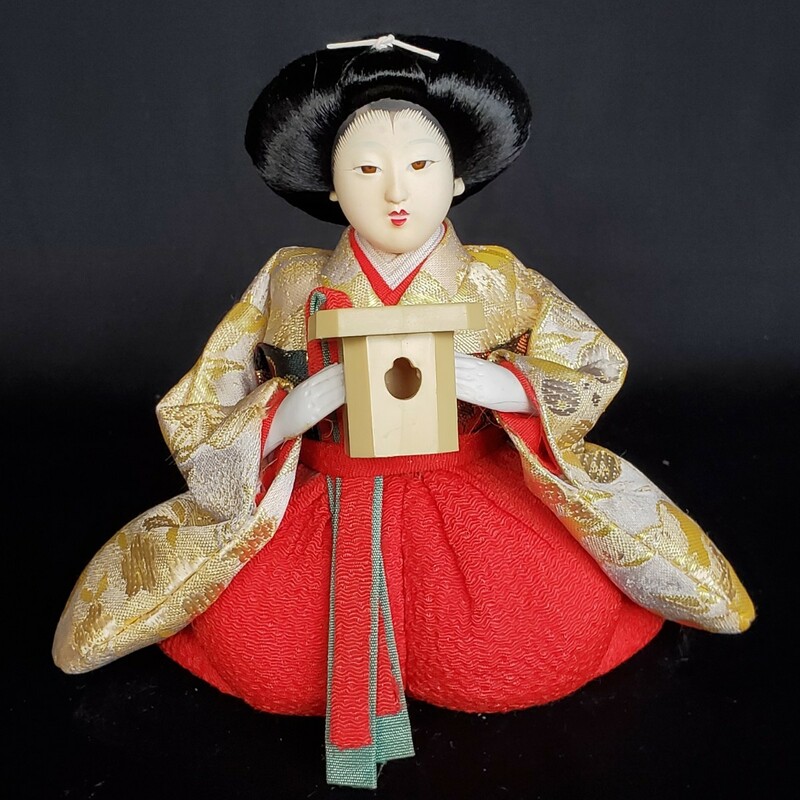 日本　人形　（検索　着物　日本髪　レトロ 雛人形　市松人形 官女 女の子 アンティーク　ディスプレイ　gg/804