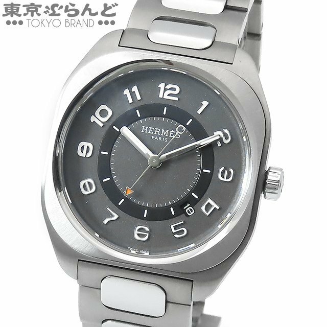 101695451 エルメス HERMES H08 ウォッチ チタニウム SP1.741 W049427WW00 グレー チタン 箱・保証書付き 腕時計 メンズ 自動巻