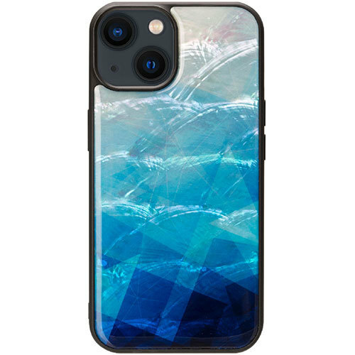 まとめ得 ikins アイキンス 天然貝ケース for iPhone 15 Plus Blue Lake I25493i15PL x [2個] /l