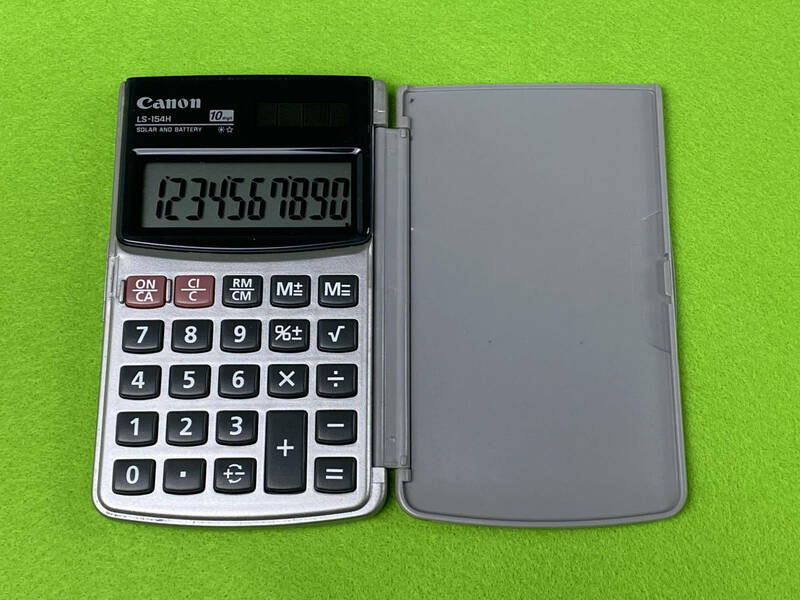 Canon キャノン 10桁 ソーラー 電卓 LS-154H 計算機 ポケットサイズ　現状品「2540」