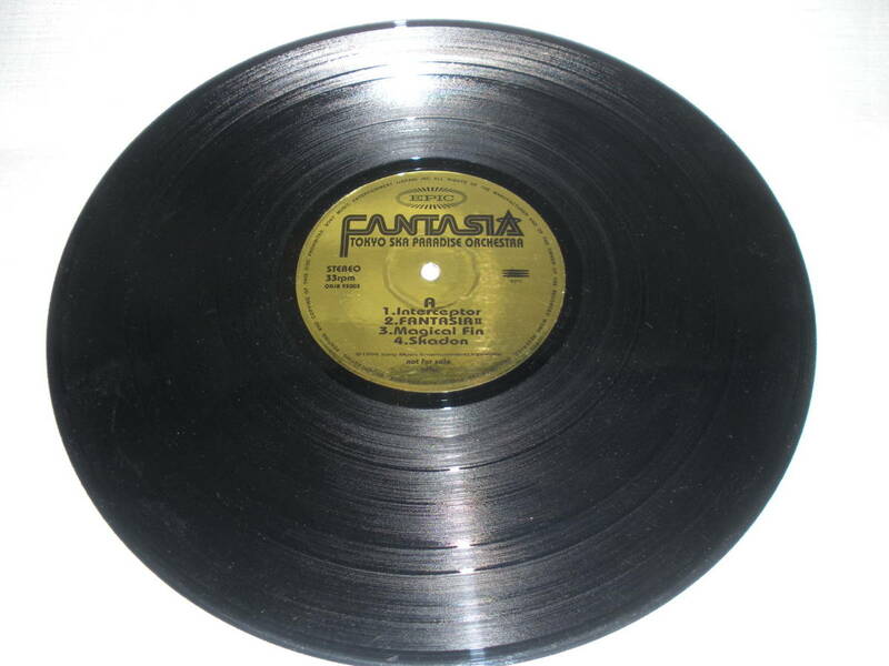 Tokyo Ska Paradise Orchestra Fantasia　アナログ　LPレコード　プロモ版　非売品