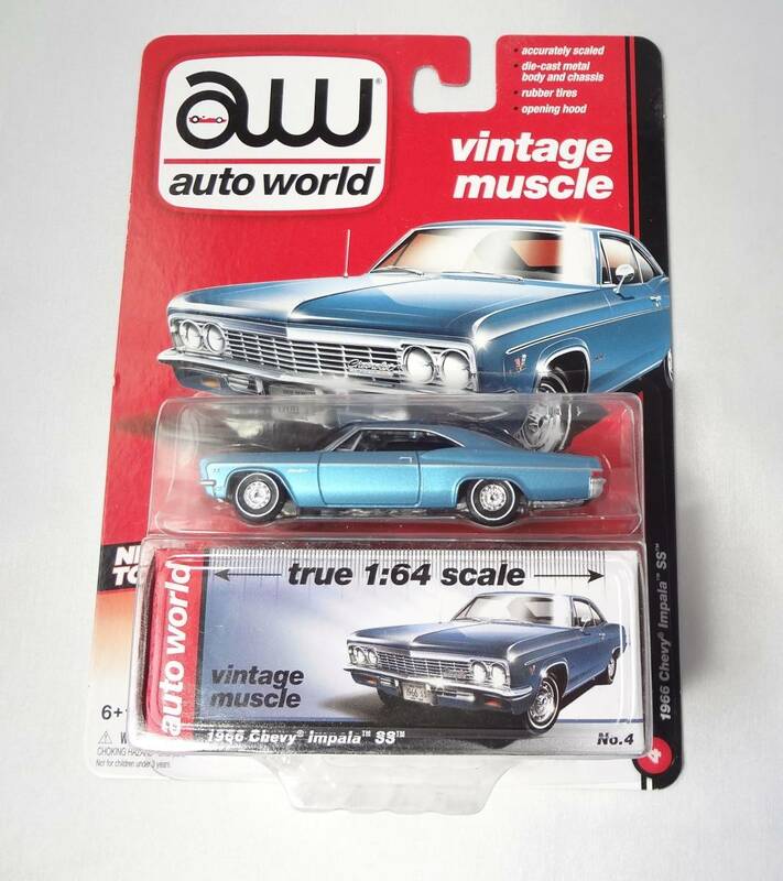 AutoWorld　オートワールド　1/64　1966 Chevy Impala SS　シェビー インパラ