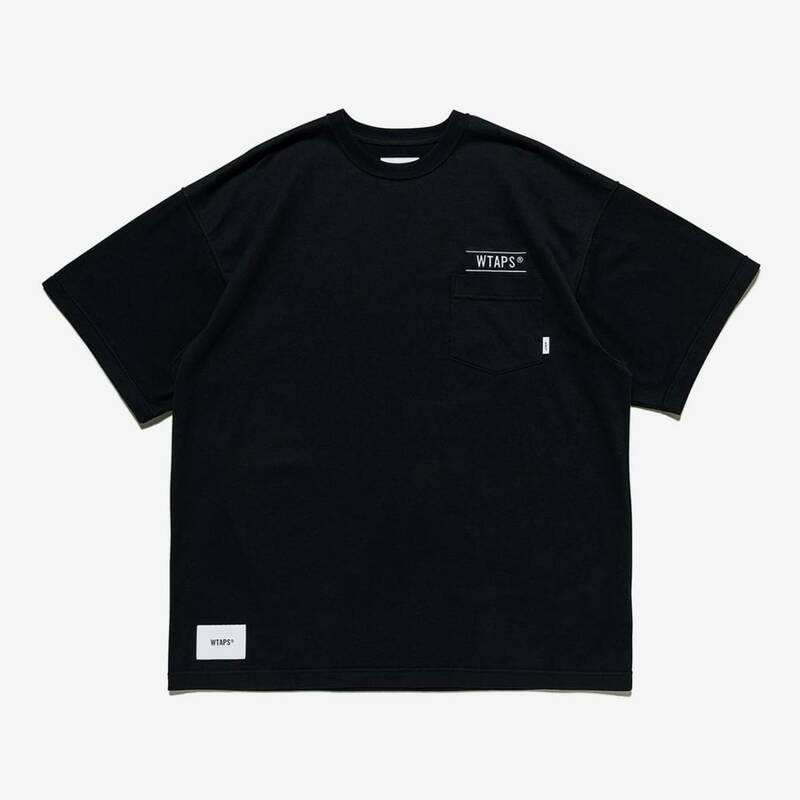 希少★新品本物【黒★3】SAC 02 SS COTTON CREVASSE 刺繍ロゴ クレバス ポケットTee 正規店購入 ダブルタップス 限定 入手困難 WTAPS 23SS