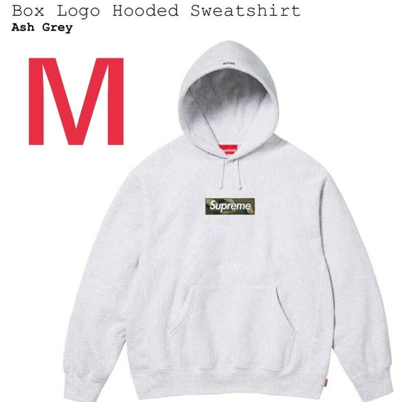 Supreme シュプリーム 2023AW Supreme Box Logo Hooded Sweatshirt Ash Grey サイズM