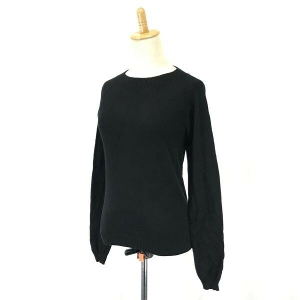 マックスマーラ/Max Mara☆ラウンドネック/ニットセーター【レディースM/黒/black】Tops/Sweater◇cBH391