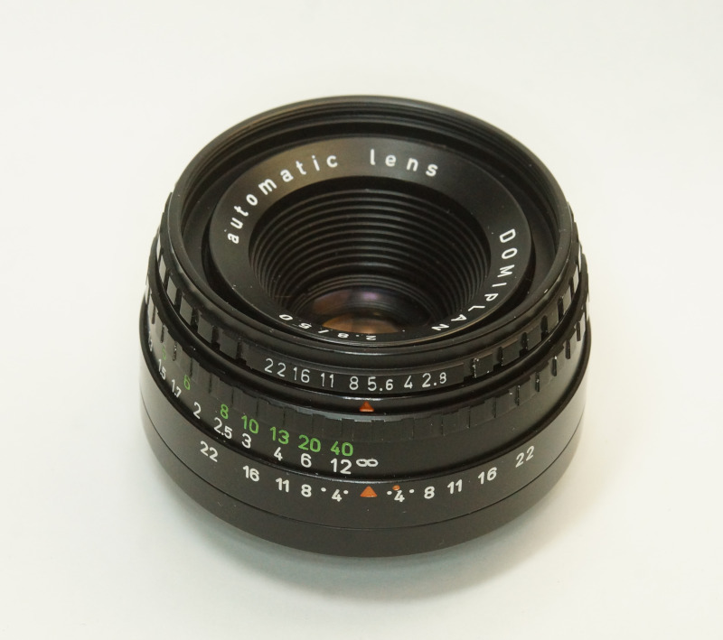 ドイツ製 Meyer-Optik Domiplan 2.8/50 ブラック M42 269N-889 ドミプラン Triplet