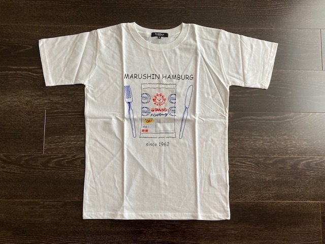 イオン 企業 コラボ Tシャツ マルシンハンバーグ Sサイズ ホワイト 白