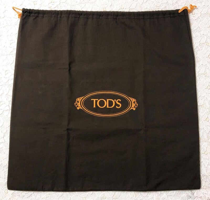 トッズ「TOD'S」バッグ保存袋 旧型（3131) 正規品 付属品 内袋 布袋 巾着袋 ダークブラウン 48×48cm 布製 