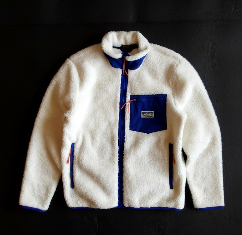 即決 美品 ポロ ラルフローレン フリース ジャケット レトロパイル カーディガン polo ralph lauren 