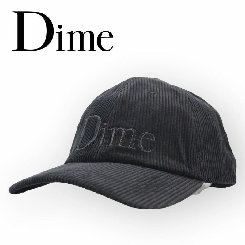 ◆DIME 3D Logo CD Cap　/ダイム　ブラック　カーブキャップ　コーデュロイ　ダイム　DIME MTL