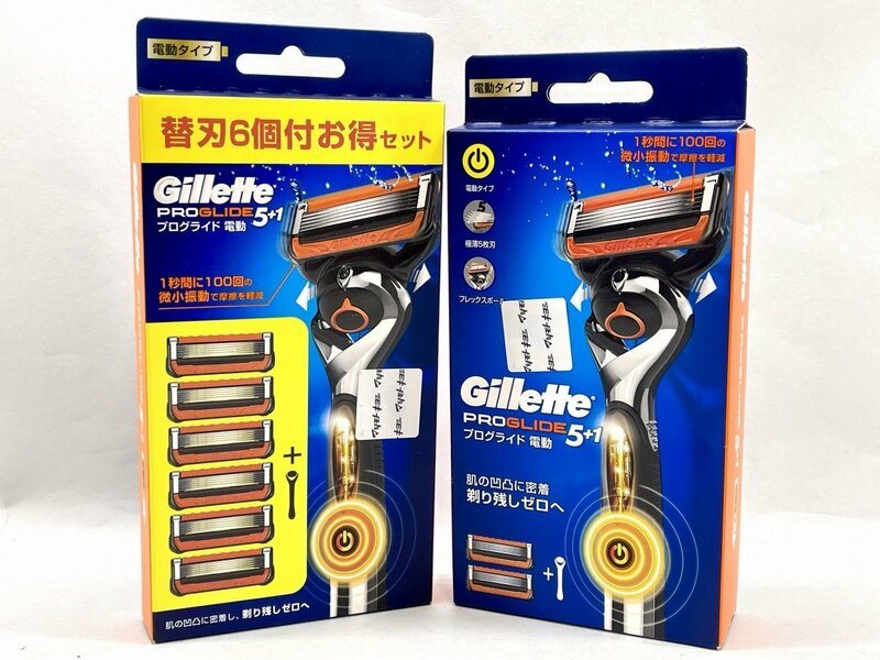 Gillette ジレット プログライド 5+1 電動 替え刃2個 /6個付 2点セット 未開封[18626