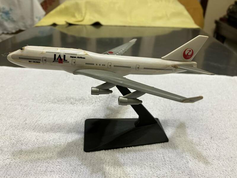 古い時代JAL日本航空ジャンボジェット、ボーイング７４７，当時物、企業物、販促品、珍品、プラ製、JA８０７７、素晴らしい、昭和レトロ、