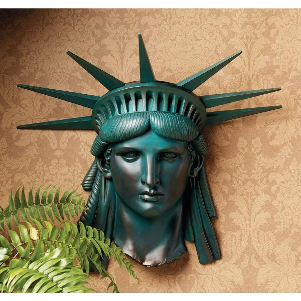 自由の女神 壁掛けオブジェ飾りオーナメントディスプレー彫刻置物インテリア雑貨アクセントアメリカ壁飾りウォールデコ装飾コーディネート