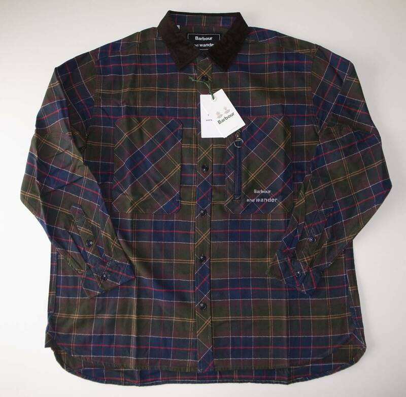 Barbour × and wander tartan shirt タータン シャツ sizeM 22AW