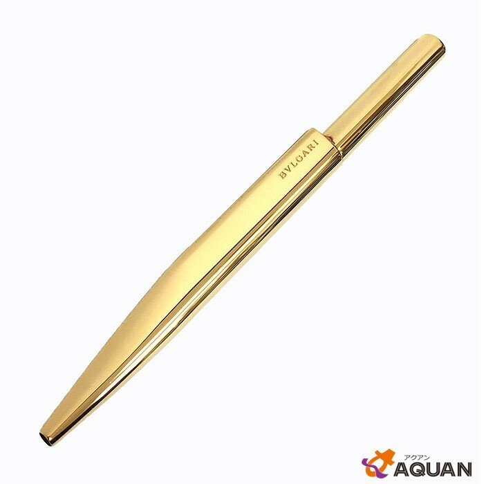 セール　BVLGARI　ブルガリ　ボールペン　ペン　ツイスト式　文具　ステーショナリー　ゴールド　黒インク aq2360