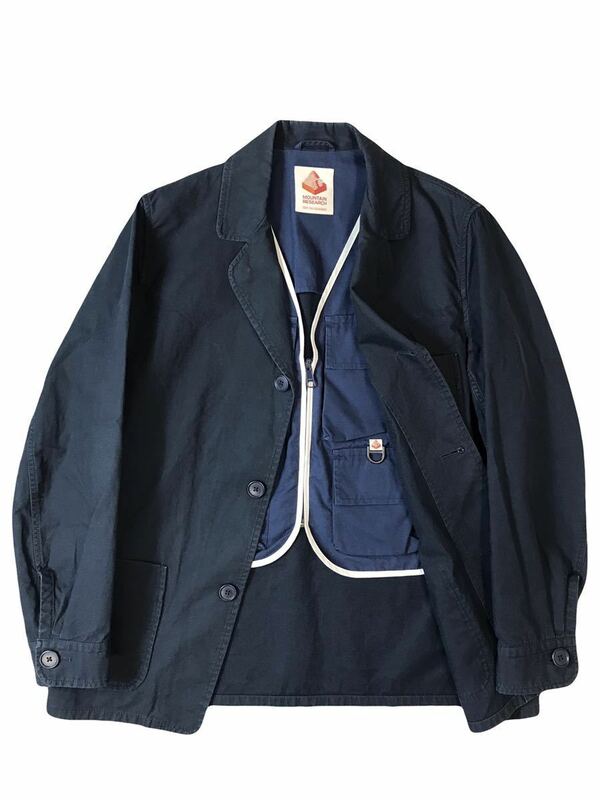 (D) MOUNTAIN RESEARCH マウンテンリサーチ BEAMS PLUS別注 Phisherman Jacket M ネイビー フィッシャーマン ジャケット