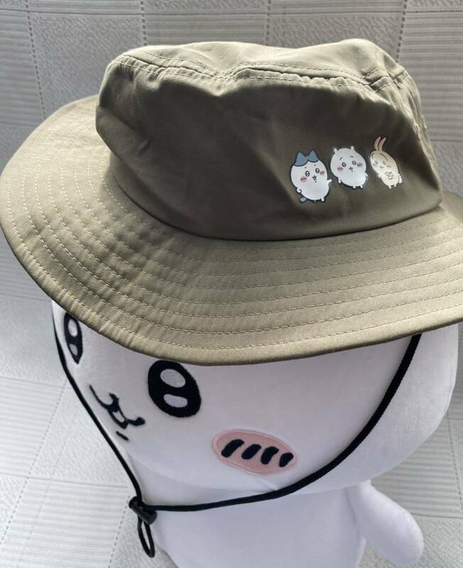 即決★新品　ちいかわ　サファリハット　レディース　56～58㎝　帽子　カーキ　うさぎ　ハチワレ　Avail　CHIIKAWA　ナガノ