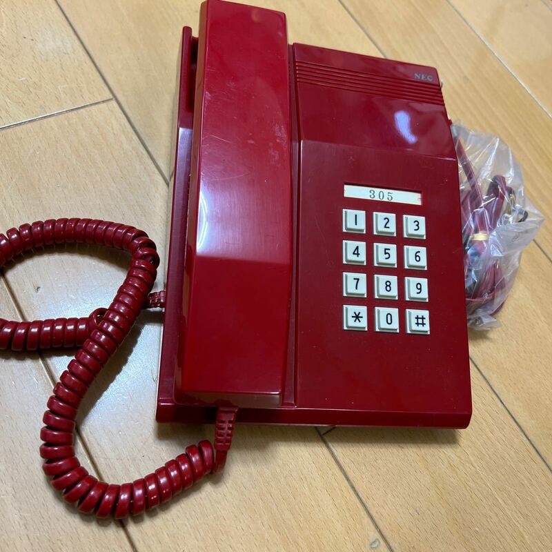 昭和レトロ NEC コアネットミニ T-1400PD 電話機1984年製　　動作未確認　ジャンク