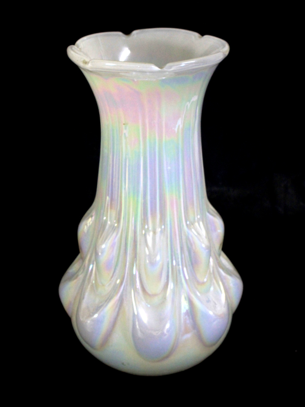 未使用品　職人の手作り★ハンドメイドの美しいガラス 花瓶　花器　ガラス　KURATA　手作り