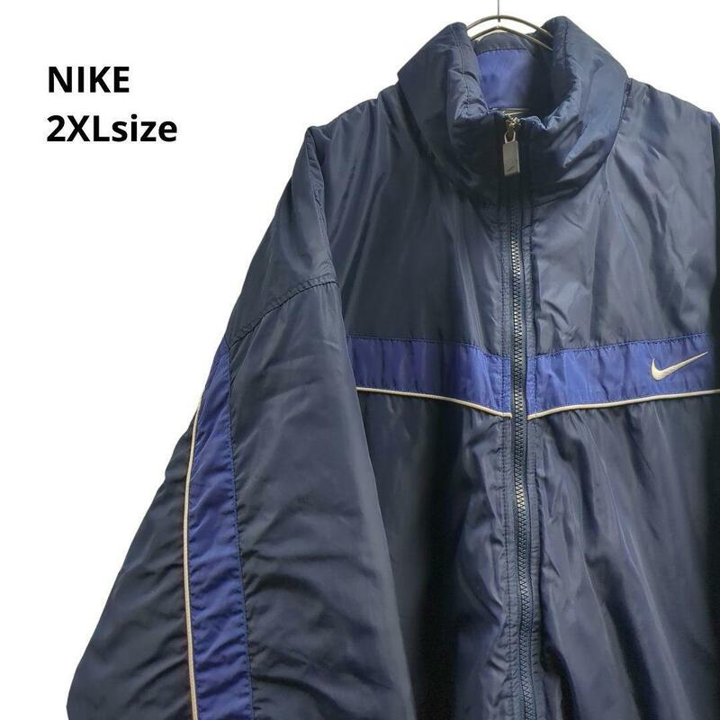 NIKE ナイロンジャケット　ブルゾンジャンパー　紺　秋冬　メンズ2XL a31